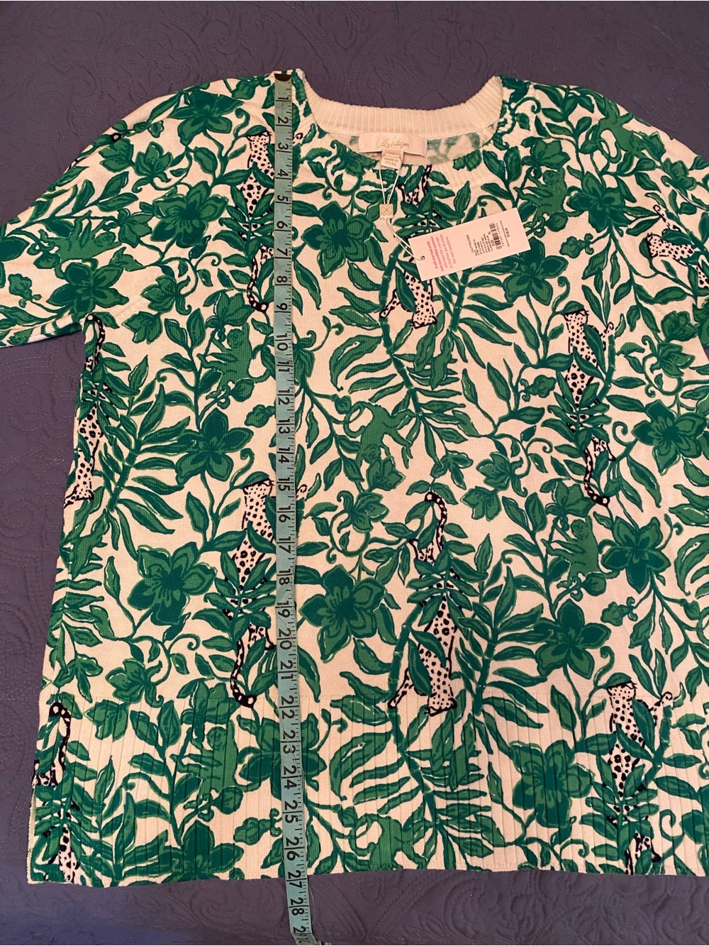 Lilly Pulitzer Salima Sweater in Fiddle Leaf Green Lil Escape Plan - Picture 5 of 6